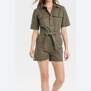 Womans Army Green Romper Size 2